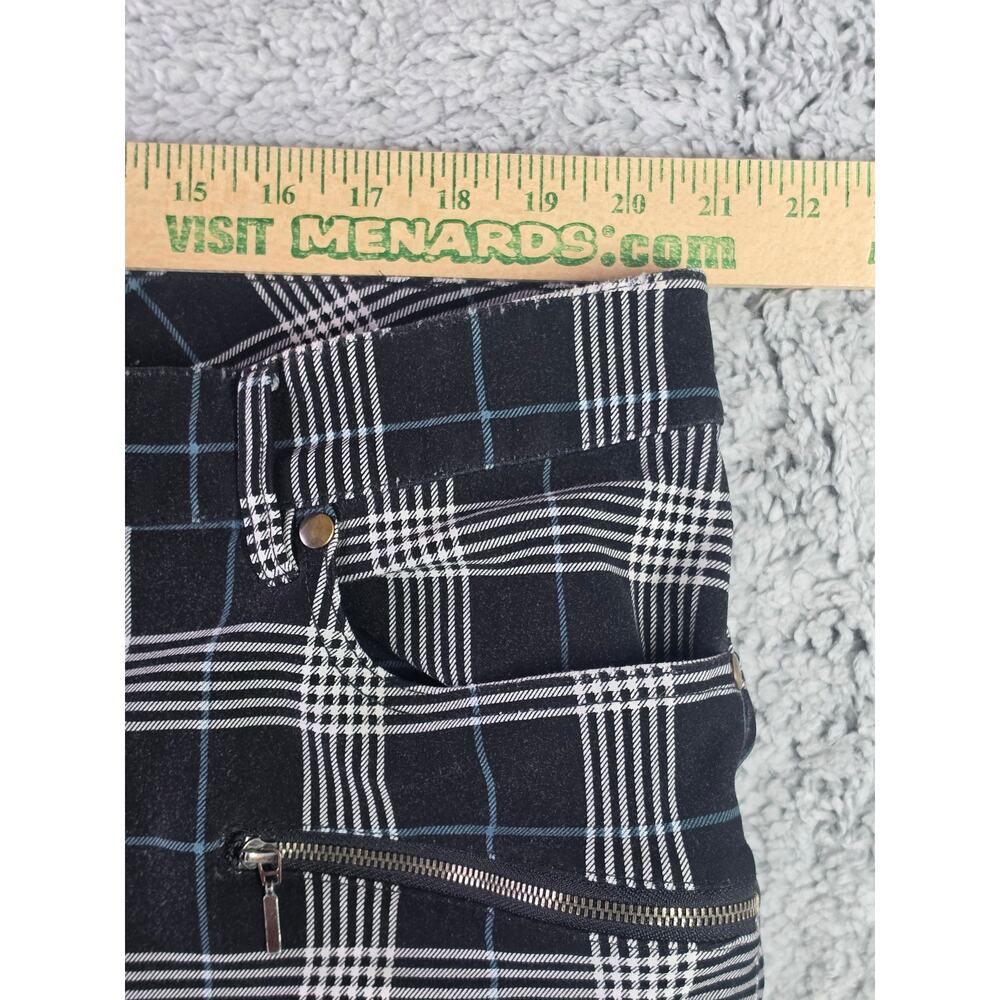 Torrid Pants Womens 26 Black Plaid Ankle Zip Skinny Tapered Punk Preppy - Picture 6 of 12